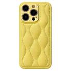 For iPhone 12 Pro Fine Hole 8-shaped Texture Eiderdown Airbag Phone Case(Yellow) - 1