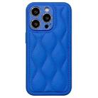 For iPhone 12 Pro Fine Hole 8-shaped Texture Eiderdown Airbag Phone Case(Blue) - 1