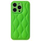 For iPhone 12 Pro Max Fine Hole 8-shaped Texture Eiderdown Airbag Phone Case(Green) - 1