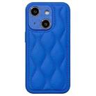 For iPhone 13 Fine Hole 8-shaped Texture Eiderdown Airbag Phone Case(Blue) - 1