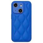 For iPhone 14 Fine Hole 8-shaped Texture Eiderdown Airbag Phone Case(Blue) - 1