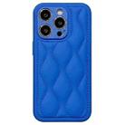 For iPhone 14 Pro Fine Hole 8-shaped Texture Eiderdown Airbag Phone Case(Blue) - 1