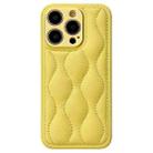 For iPhone 15 Pro Max Fine Hole 8-shaped Texture Eiderdown Airbag Phone Case(Yellow) - 1