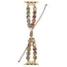 For Apple Watch Series 4 40mm Heart Stones Drawstring Chain Watch Band(Colorful) - 1