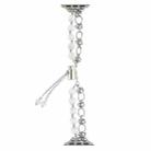 For Apple Watch Series 7 45mm Pearl Chain Metal Bracelet Watch Band(White Silver) - 3