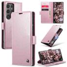 For Samsung Galaxy S24 Ultra 5G CaseMe 003 Crazy Horse Texture Flip Leather Phone Case(Pink) - 1