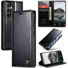 For Samsung Galaxy S24 5G CaseMe 003 Crazy Horse Texture Flip Leather Phone Case(Black) - 1