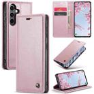 For Samsung Galaxy S24 5G CaseMe 003 Crazy Horse Texture Flip Leather Phone Case(Pink) - 1