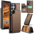 For Samsung Galaxy S24 Ultra 5G CaseMe C22 PC+TPU Business Style RFID Anti-theft Leather Phone Case(Brown) - 1