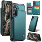 For Samsung Galaxy S24+ 5G CaseMe C22 PC+TPU Business Style RFID Anti-theft Leather Phone Case(Blue Green) - 1