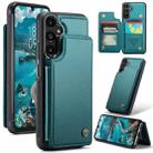 For Samsung Galaxy A25 4G CaseMe C22 PC+TPU Business Style RFID Anti-theft Leather Phone Case(Blue Green) - 1