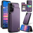 For Samsung Galaxy A25 4G CaseMe C22 PC+TPU Business Style RFID Anti-theft Leather Phone Case(Purple) - 1