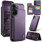 For Samsung Galaxy A55 5G CaseMe C22 PC+TPU Business Style RFID Anti-theft Leather Phone Case(Purple) - 1