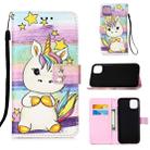 For iPhone 12 mini Painted Flat Texture Leather Case with Lanyard & Card Slot & Wallet & Holder(Revolving Pony) - 1