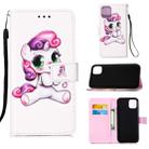 For iPhone 12 Pro Max Painted Flat Texture Leather Case with Lanyard & Card Slot & Wallet & Holder(Playful Pony) - 1