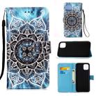 For iPhone 12 Pro Max Painted Flat Texture Leather Case with Lanyard & Card Slot & Wallet & Holder(Undersea Mandala) - 1