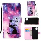 For iPhone 12 Pro Max Painted Flat Texture Leather Case with Lanyard & Card Slot & Wallet & Holder(Baby Panda) - 1