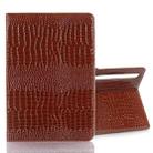 For Samsung Galaxy Tab S9 Crocodile Texture Leather Tablet Case(Brown) - 1