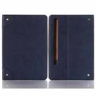 For Samsung Galaxy Tab S9 FE Retro Book Leather Tablet Case(Dark Blue) - 1