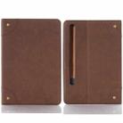 For Samsung Galaxy Tab S9 FE Retro Book Leather Tablet Case(Dark Brown) - 1