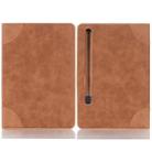 For Samsung Galaxy Tab S9 Retro Book Leather Tablet Case(Light Brown) - 1