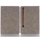 For Samsung Galaxy Tab S9 Retro Book Leather Tablet Case(Grey) - 1