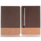 For Samsung Galaxy Tab S9 Cross Texture Stitching Leather Tablet Case(Dark Brown) - 1