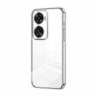 For Huawei nova 11 SE Transparent Plating Fine Hole Phone Case(Silver) - 1