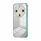For Huawei Mate 60 RS Ultimate Transparent Plating Fine Hole Phone Case(Green) - 1