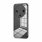 For Huawei Mate 60 RS Ultimate Transparent Plating Fine Hole Phone Case(Black) - 1