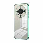 For Huawei Mate 60 Pro / 60 Pro+ Transparent Plating Fine Hole Phone Case(Green) - 1