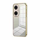 For Huawei Maimang 20 / nova 11i Transparent Plating Fine Hole Phone Case(Gold) - 1