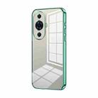For Huawei nova 11 Pro / 11 Ultra Transparent Plating Fine Hole Phone Case(Green) - 1