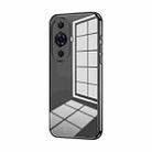 For Huawei nova 11 Pro / 11 Ultra Transparent Plating Fine Hole Phone Case(Black) - 1