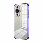 For Huawei nova 11 Transparent Plating Fine Hole Phone Case(Purple) - 1