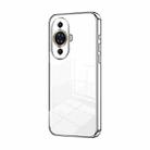 For Huawei nova 11 Transparent Plating Fine Hole Phone Case(Silver) - 1