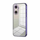 For Huawei Enjoy 60 Transparent Plating Fine Hole Phone Case(Purple) - 1