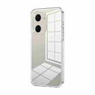 For Huawei nova 10 SE Transparent Plating Fine Hole Phone Case(Transparent) - 1