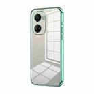 For Huawei nova 10 SE Transparent Plating Fine Hole Phone Case(Green) - 1