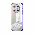 For Huawei nova Y90 / Enjoy 50 Pro Transparent Plating Fine Hole Phone Case(Purple) - 1