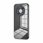 For Huawei nova Y90 / Enjoy 50 Pro Transparent Plating Fine Hole Phone Case(Black) - 1