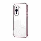 For Huawei nova 10 Pro Transparent Plating Fine Hole Phone Case(Pink) - 1