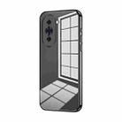 For Huawei nova 10 Pro Transparent Plating Fine Hole Phone Case(Black) - 1