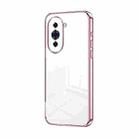 For Huawei nova 10 Transparent Plating Fine Hole Phone Case(Pink) - 1