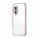 For Huawei nova 9 SE Transparent Plating Fine Hole Phone Case(Pink) - 1