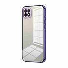 For Huawei Enjoy 20 / nova Y60 Transparent Plating Fine Hole Phone Case(Purple) - 1