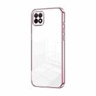 For Huawei Enjoy 20 / nova Y60 Transparent Plating Fine Hole Phone Case(Pink) - 1