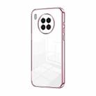 For Huawei nova 8i / Honor 50 Lite Transparent Plating Fine Hole Phone Case(Pink) - 1