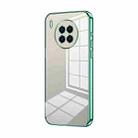 For Huawei nova 8i / Honor 50 Lite Transparent Plating Fine Hole Phone Case(Green) - 1