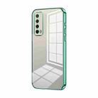 For Huawei Enjoy 20 SE / Y7a Transparent Plating Fine Hole Phone Case(Green) - 1